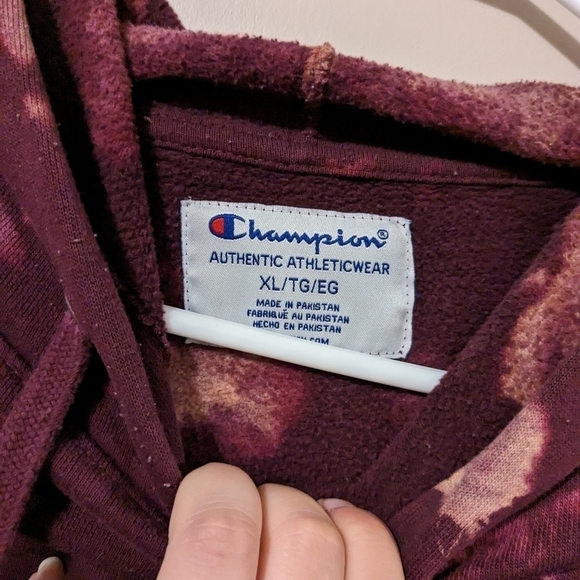 Champion maroon bleached sweatshirt size XL - Picture 5 of 6